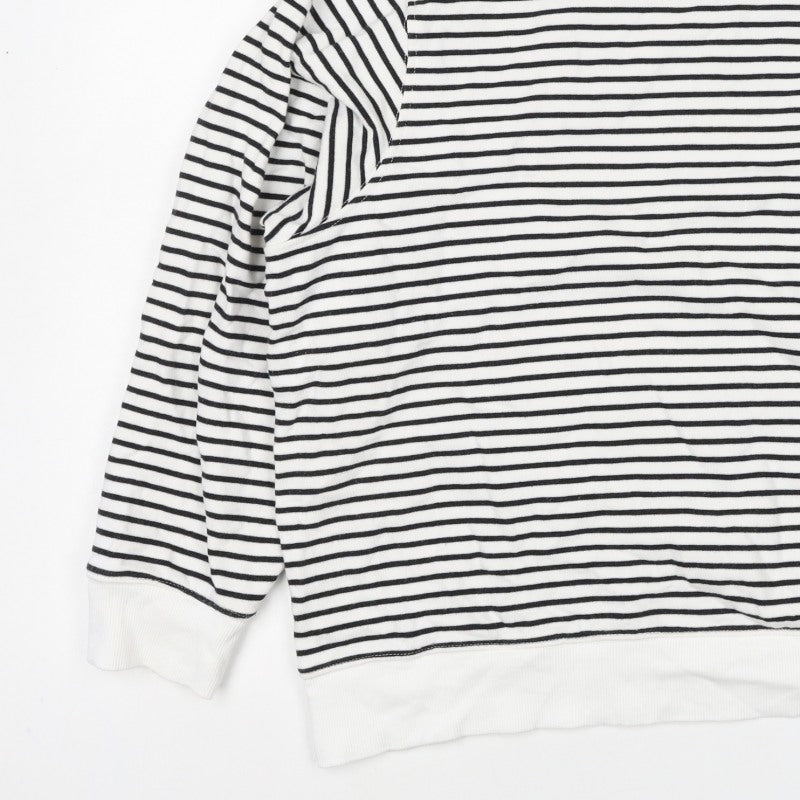 Marks and Spencer Women’s Black White XL Striped Pullover Sweatshirt