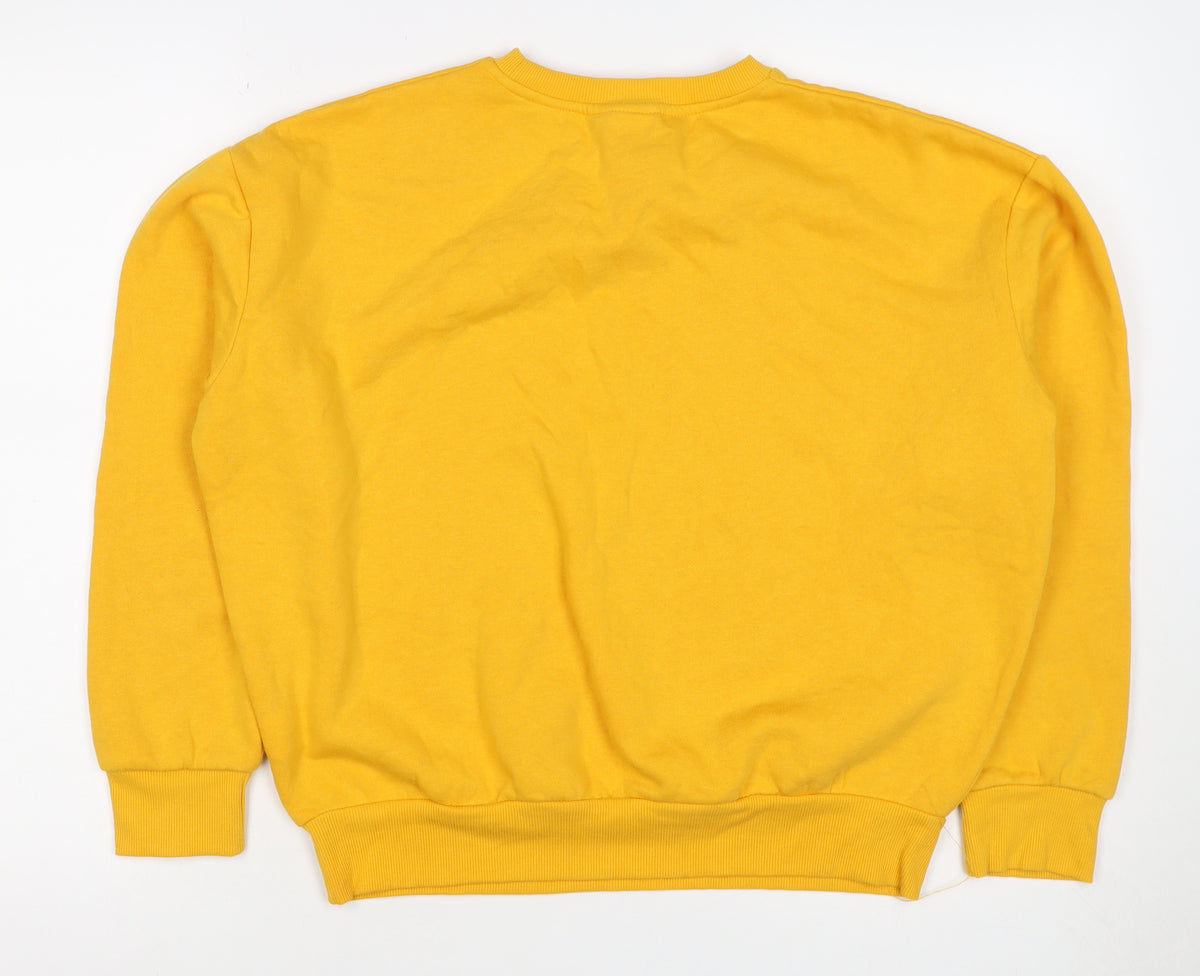 Disney Women Yellow S Winnie the Pooh Graphic Pullover Sweatshirt