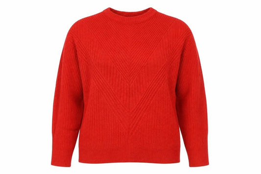 Dorothy Perkins Women Red UK 12 Cable Knit Crew Neck Jumper