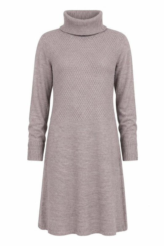 Daniel Hechter Women Grey XL Roll Neck Knit Jumper Dress