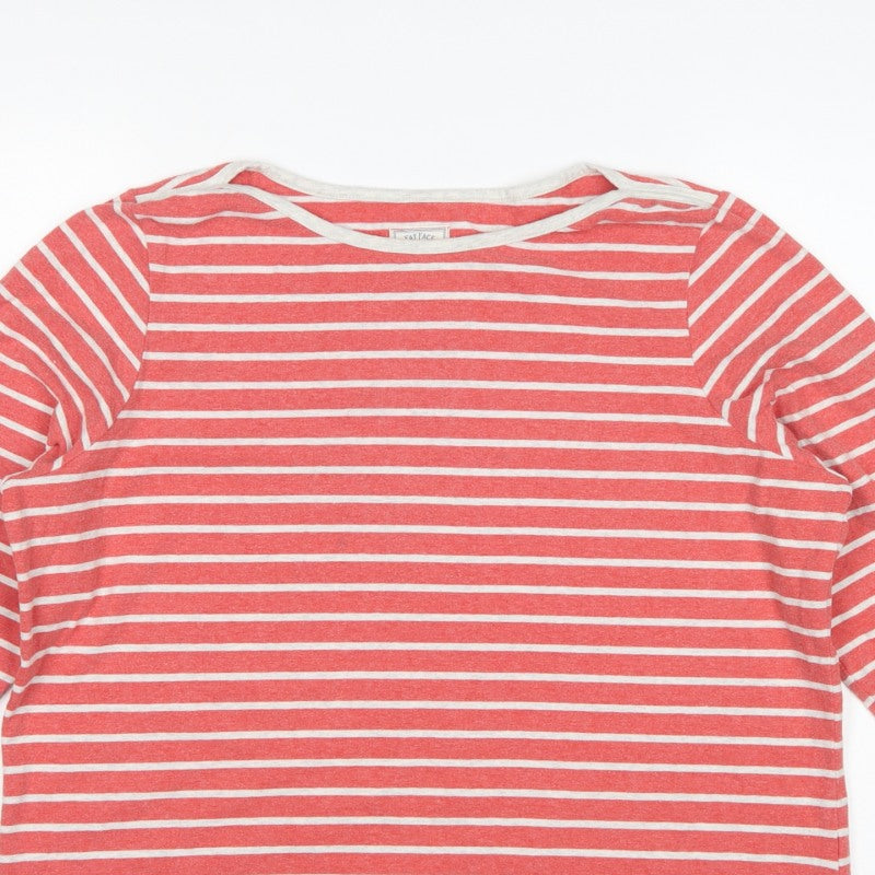 Fat Face Women’s Red Stripe UK 18 Basic Long Sleeve Jersey T-Shirt