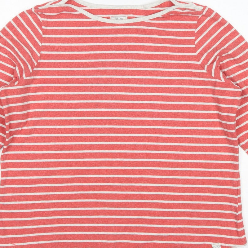 Fat Face Women’s Red Stripe UK 18 Basic Long Sleeve Jersey T-Shirt