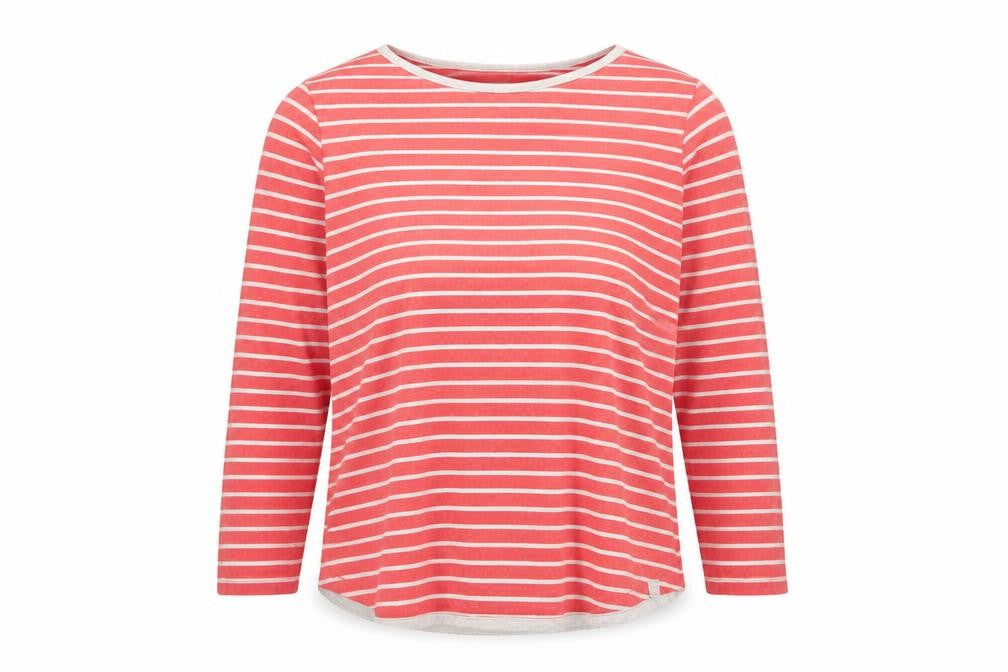 Fat Face Women’s Red Stripe UK 18 Basic Long Sleeve Jersey T-Shirt
