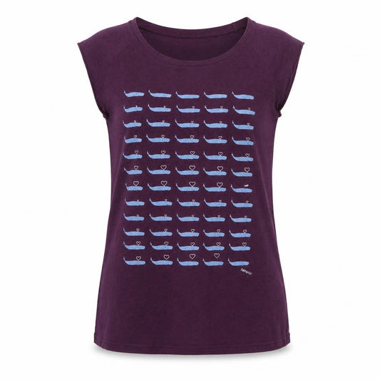 Rapanui Women’s Purple Size 12 Bamboo Cotton Love Marine T-Shirt