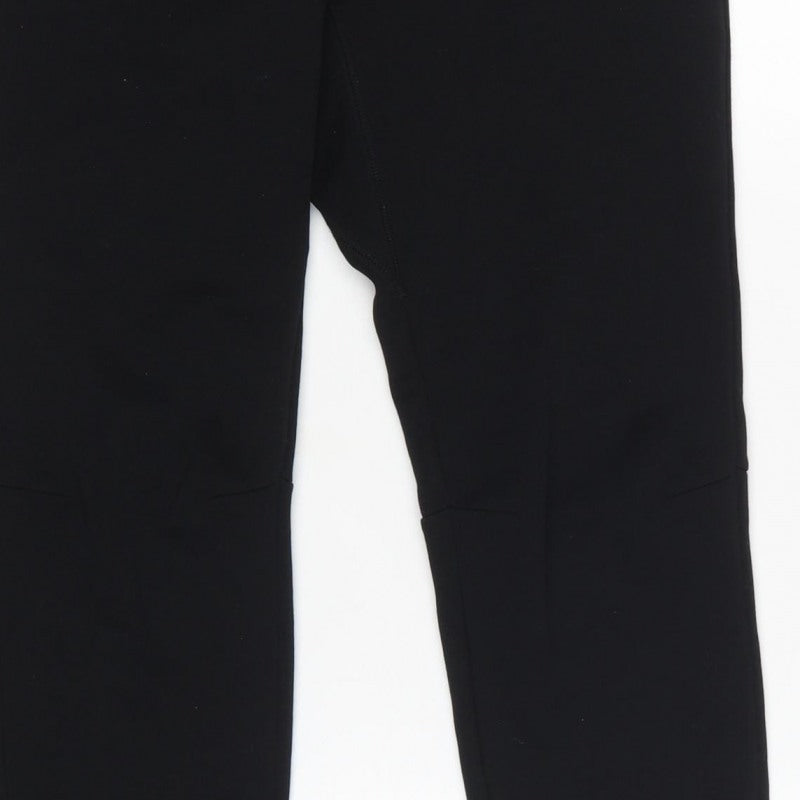 Uniqlo Women Black S Jogger Sweatpants Drawstring Zip Pockets