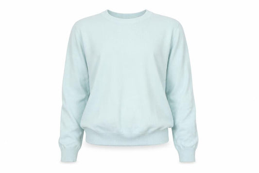 Cotton Traders Women Blue M Crew Neck 100% Cotton Knit Jumper