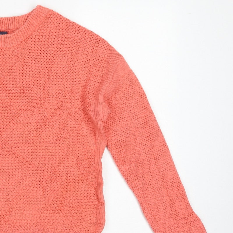 Marks & Spencer Teens Pink M Cotton Knit Pullover Crew Neck Jumper