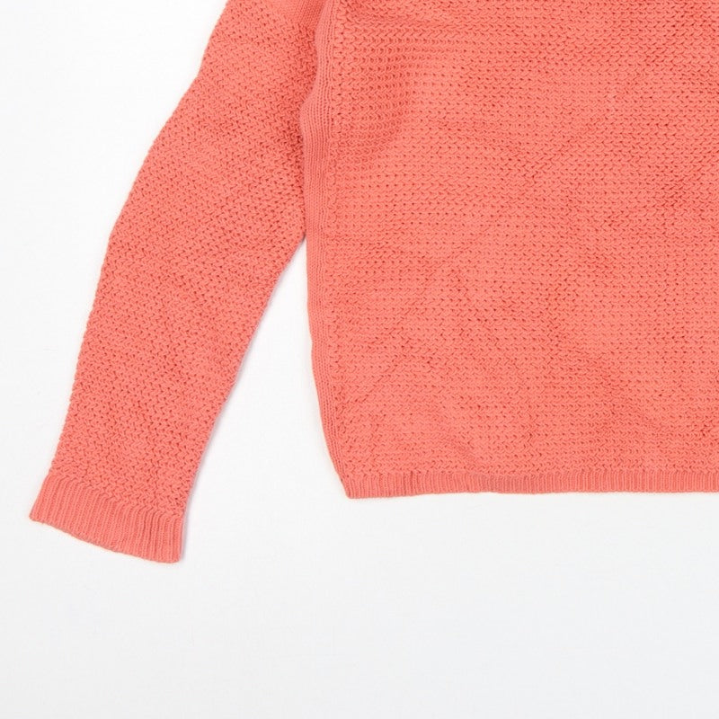 Marks & Spencer Teens Pink M Cotton Knit Pullover Crew Neck Jumper