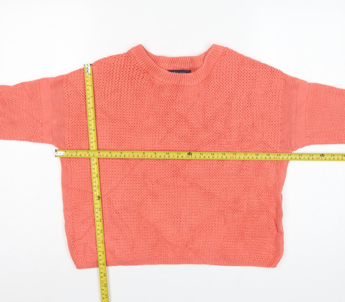 Marks & Spencer Teens Pink M Cotton Knit Pullover Crew Neck Jumper