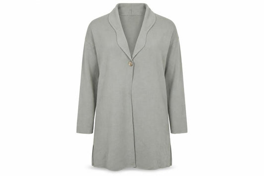 Marks & Spencer Women Green Wool Blend Longline Cardigan UK 12