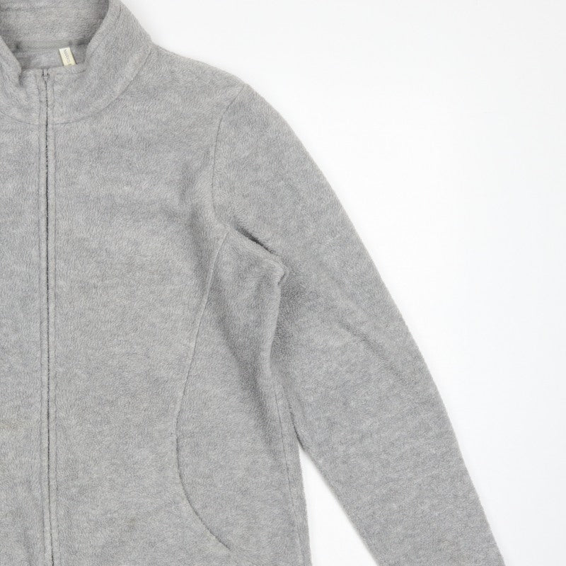Marks & Spencer Women Grey UK 18 Fleece Full Zip Basic Jacket