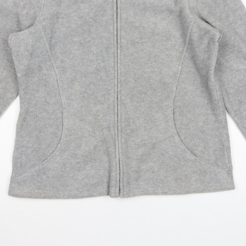 Marks & Spencer Women Grey UK 18 Fleece Full Zip Basic Jacket