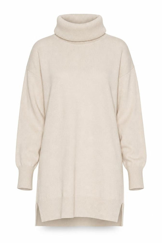 Phase Eight Women Ivory XS Roll Neck Knit Tunic Jumper