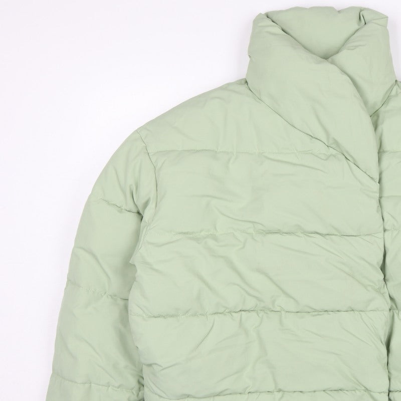 Monki Women Green UK 12 Quilted Puffer Jacket Oversized