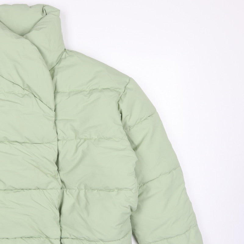 Monki Women Green UK 12 Quilted Puffer Jacket Oversized