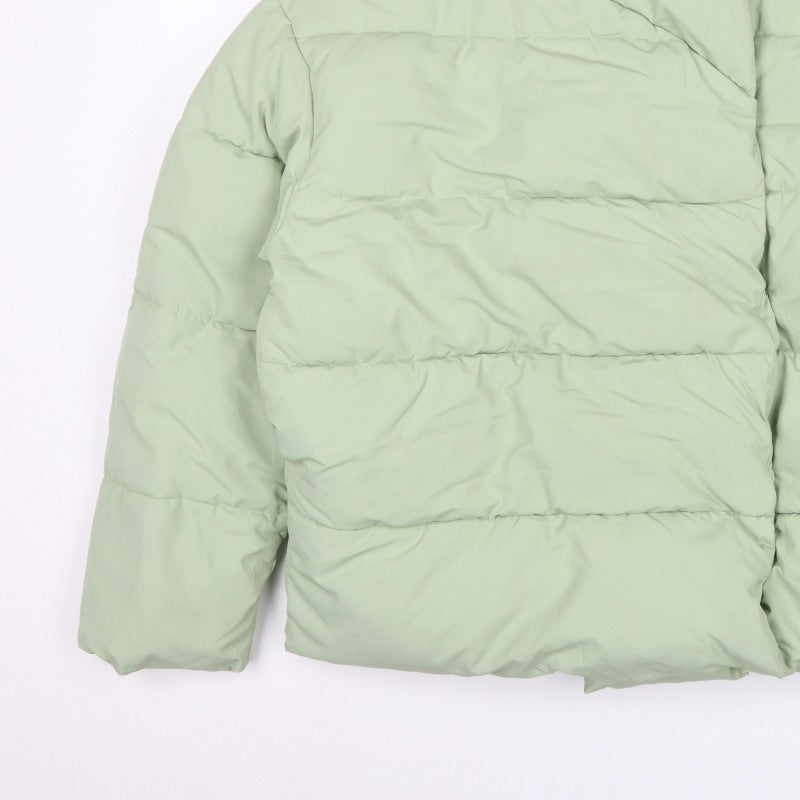 Monki Women Green UK 12 Quilted Puffer Jacket Oversized