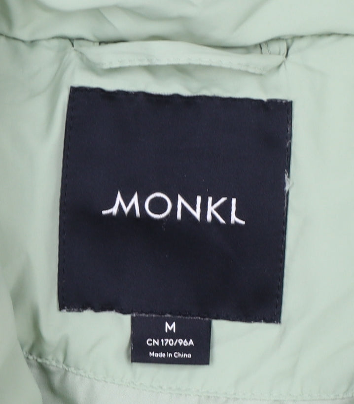 Monki Women Green UK 12 Quilted Puffer Jacket Oversized