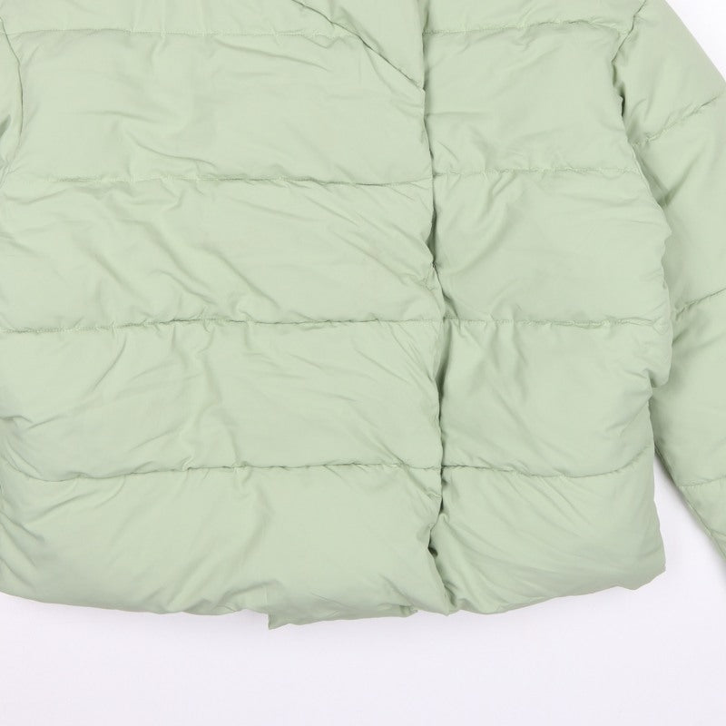 Monki Women Green UK 12 Quilted Puffer Jacket Oversized