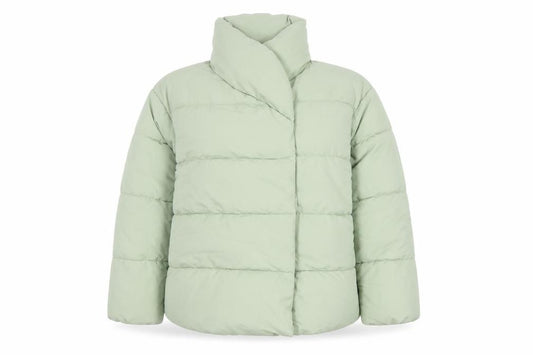 Monki Women Green UK 12 Quilted Puffer Jacket Oversized