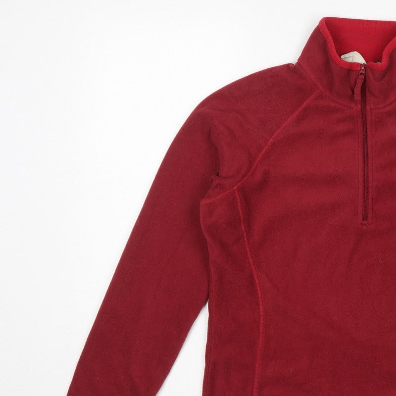 Mountain Warehouse Women’s Red UK 10 1/4 Zip Fleece Pullover Sweatshirt