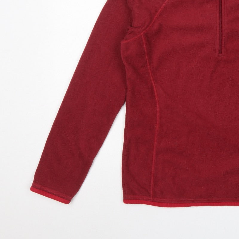 Mountain Warehouse Women’s Red UK 10 1/4 Zip Fleece Pullover Sweatshirt