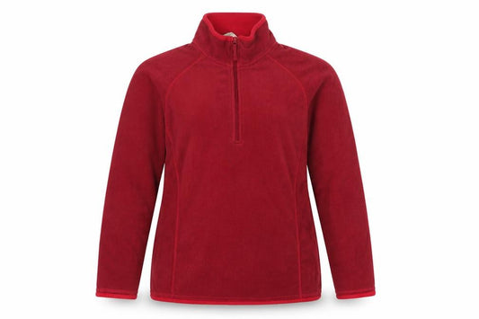 Mountain Warehouse Women’s Red UK 10 1/4 Zip Fleece Pullover Sweatshirt