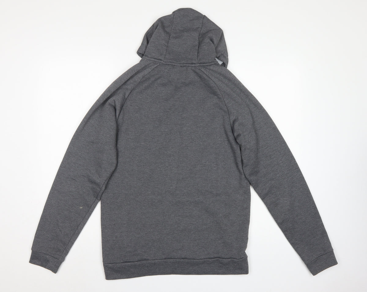 Nike Men’s Grey Small Dri-FIT Swoosh Logo Pullover Hoodie