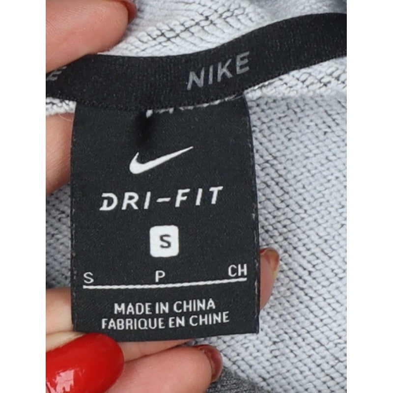 Nike Men’s Grey Small Dri-FIT Swoosh Logo Pullover Hoodie