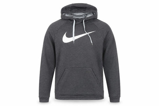 Nike Men’s Grey Small Dri-FIT Swoosh Logo Pullover Hoodie