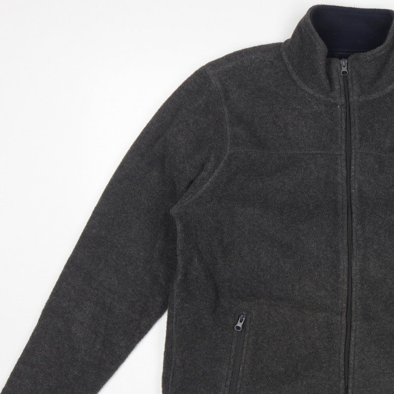 James Pringle Men's Grey L Fleece Full Zip Jacket Stand-Up Collar