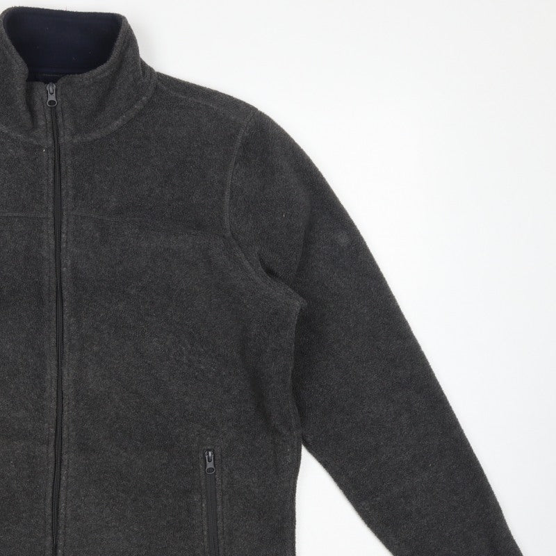 James Pringle Men's Grey L Fleece Full Zip Jacket Stand-Up Collar