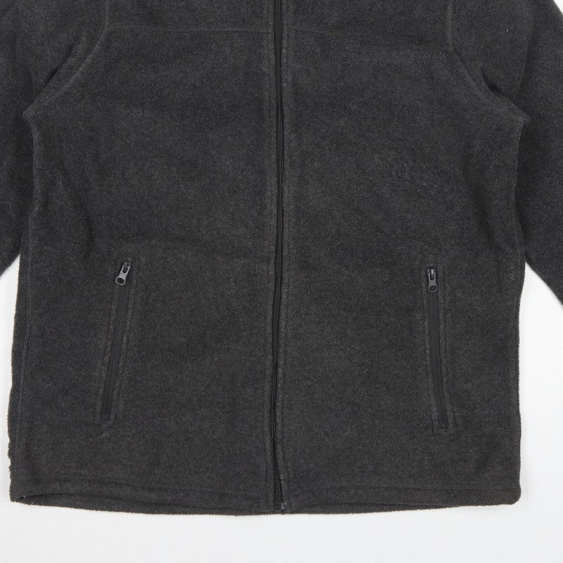 James Pringle Men's Grey L Fleece Full Zip Jacket Stand-Up Collar