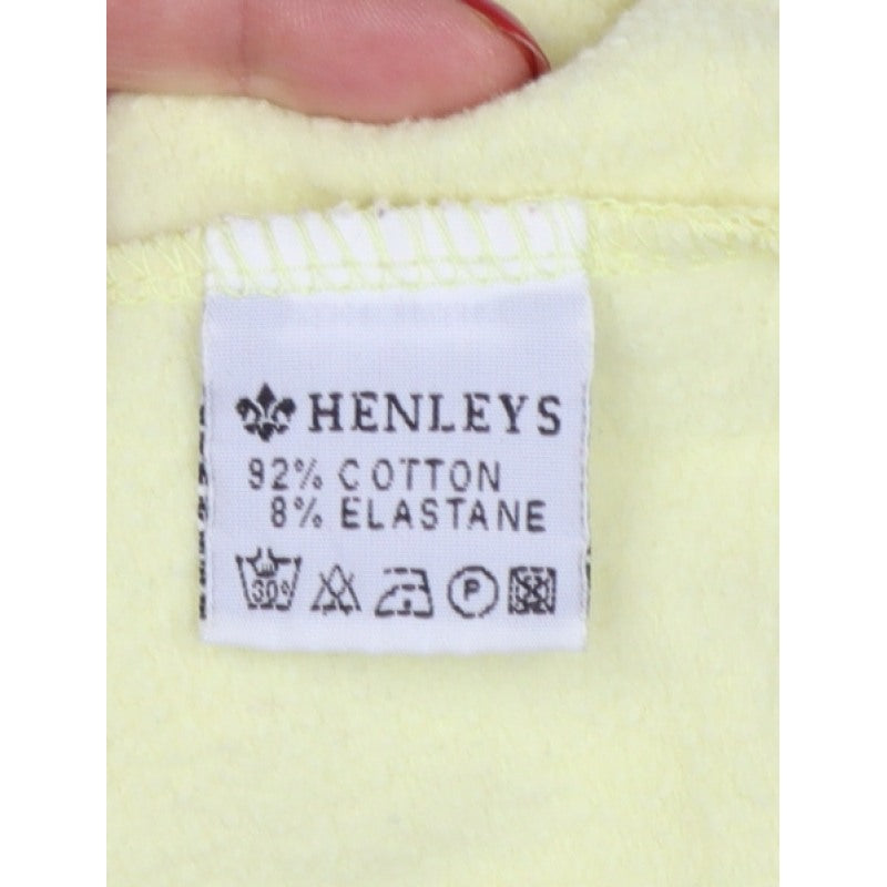 Henleys Women Yellow UK 2 Pullover Hoodie Sequin Eagle Graphic