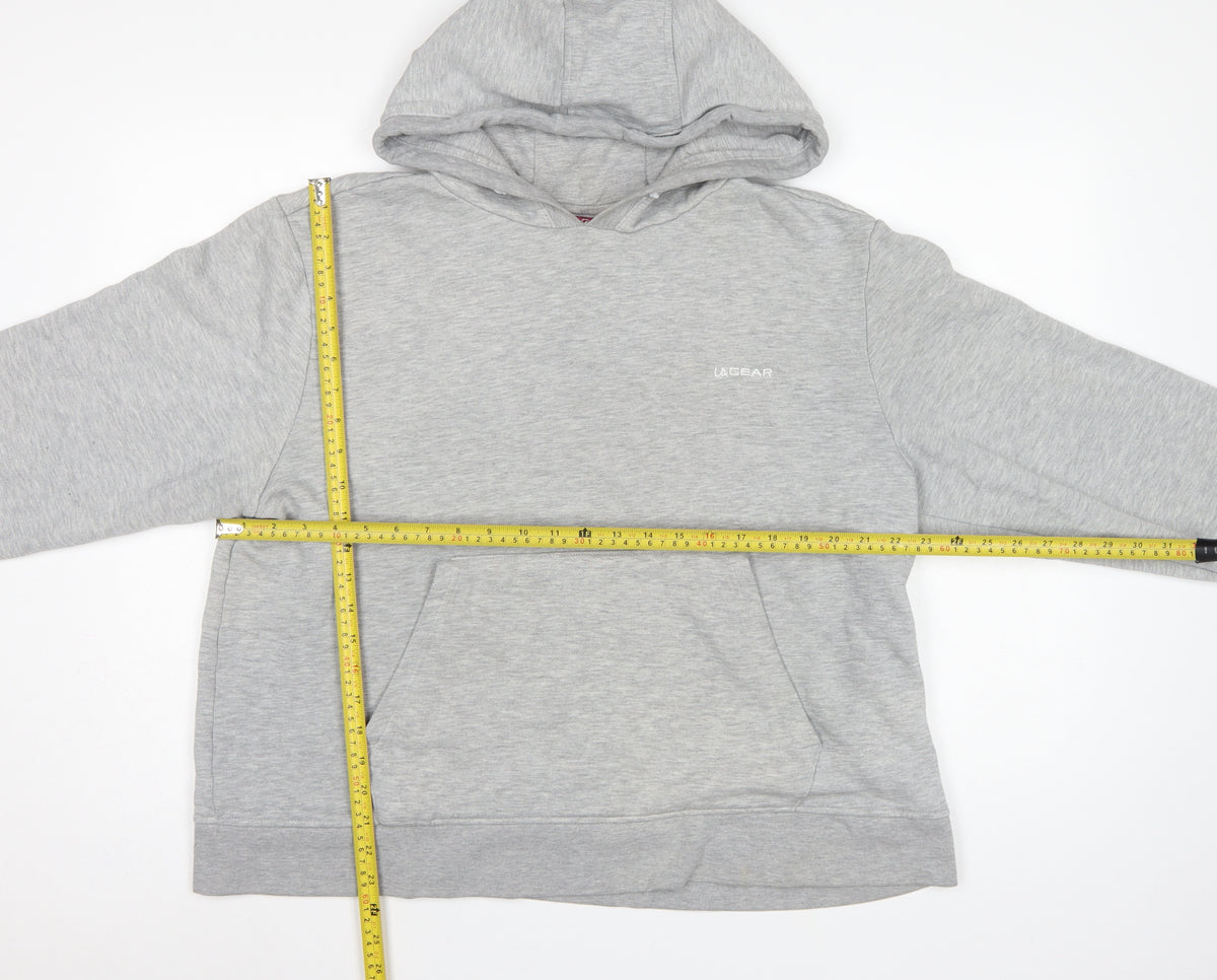 LA Gear Women’s Grey UK 22 Pullover Hoodie Logo Pocket