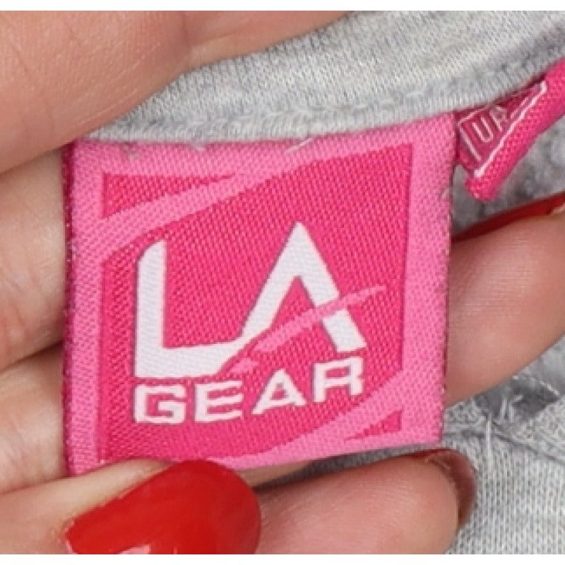LA Gear Women’s Grey UK 22 Pullover Hoodie Logo Pocket