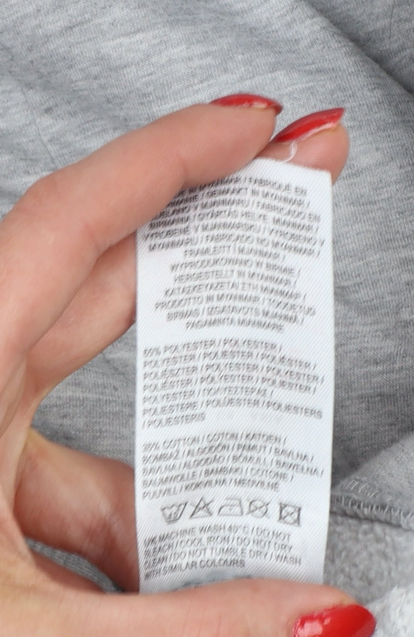 LA Gear Women’s Grey UK 22 Pullover Hoodie Logo Pocket