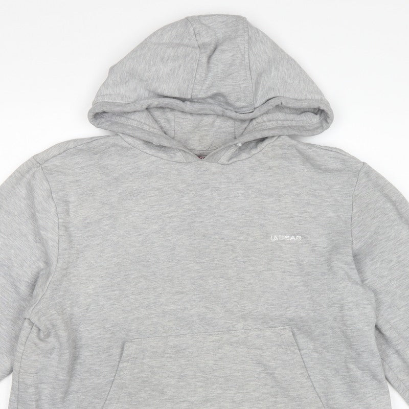 LA Gear Women’s Grey UK 22 Pullover Hoodie Logo Pocket