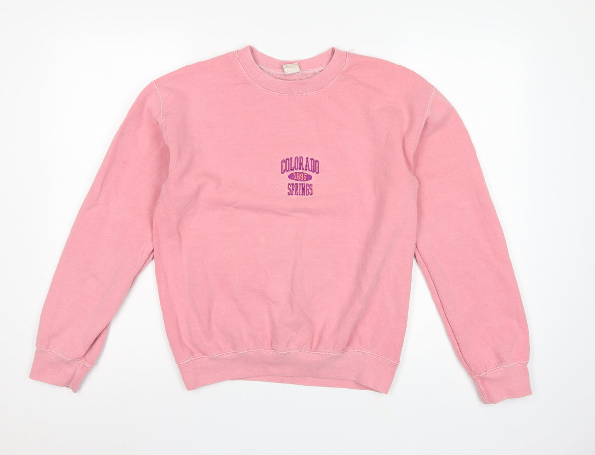 Jordan Teens Pink XS Colorado Springs 1995 Embroidered Pullover Sweatshirt
