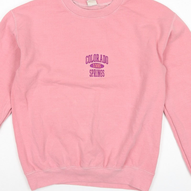 Jordan Teens Pink XS Colorado Springs 1995 Embroidered Pullover Sweatshirt