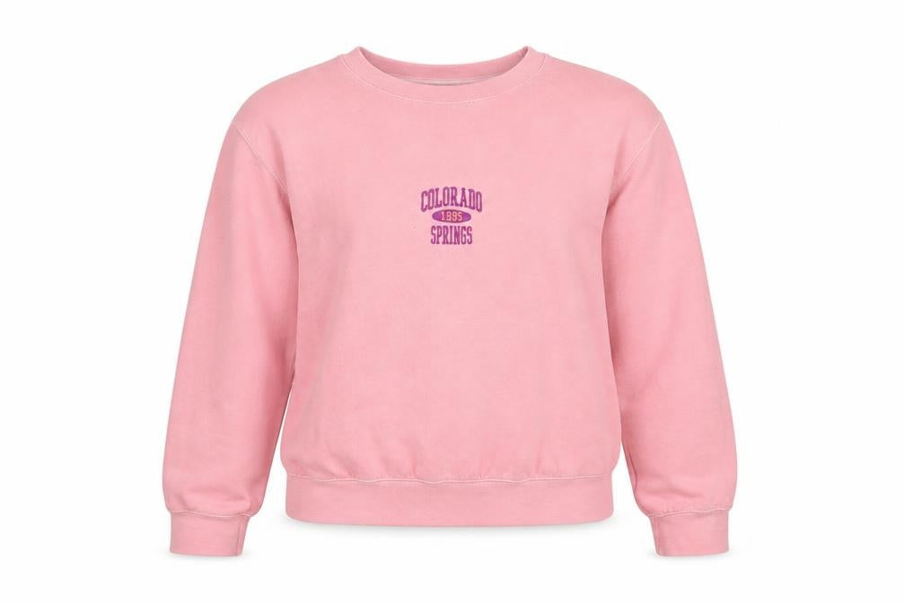 Jordan Teens Pink XS Colorado Springs 1995 Embroidered Pullover Sweatshirt