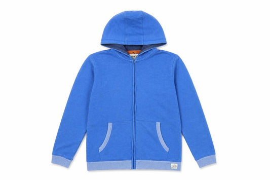 Marks and Spencer Boys Blue 13-14 Years Full Zip Hooded Fleece Hoodie