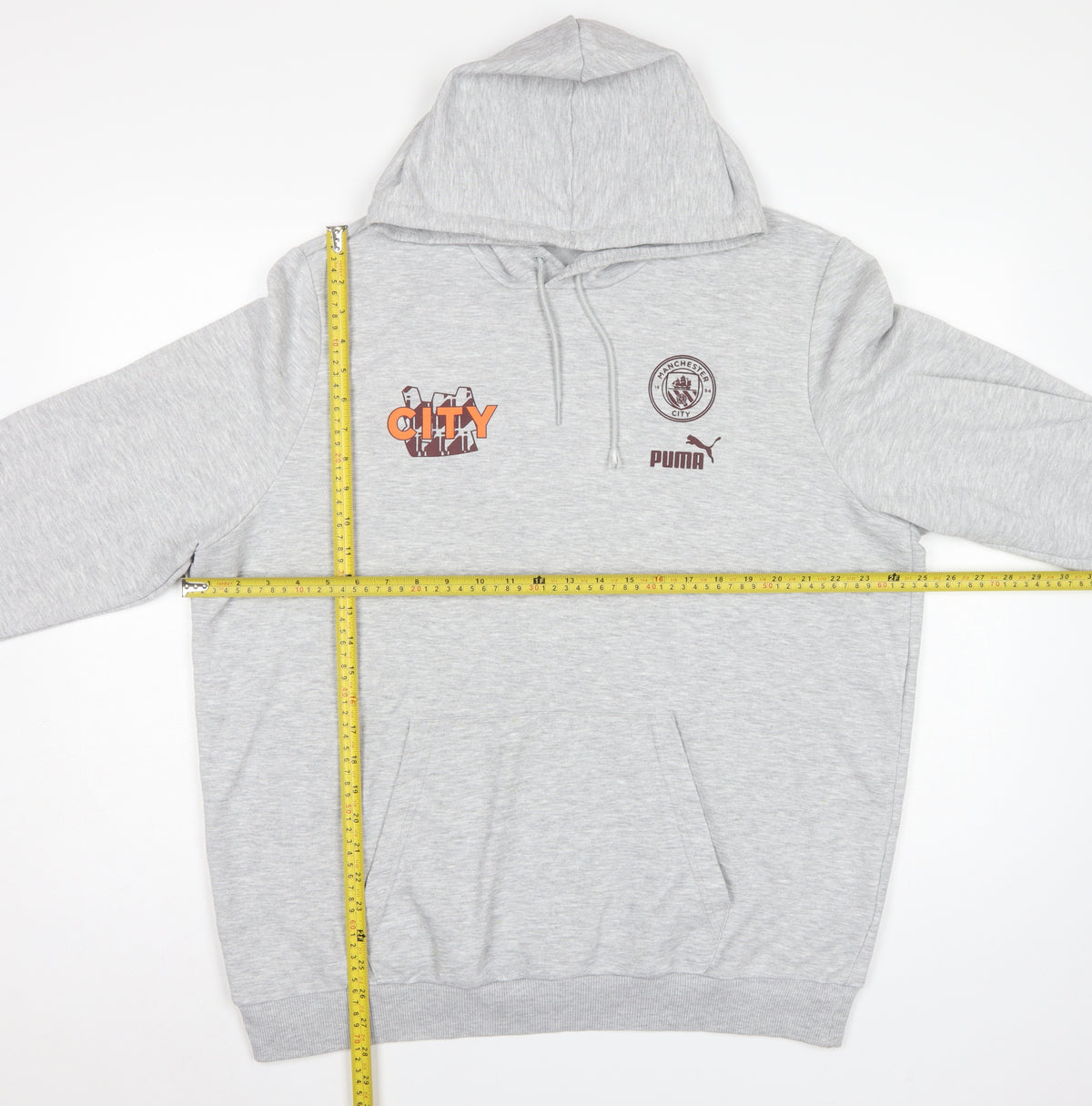 Puma Men Grey XL Manchester City Graphic Pullover Hoodie