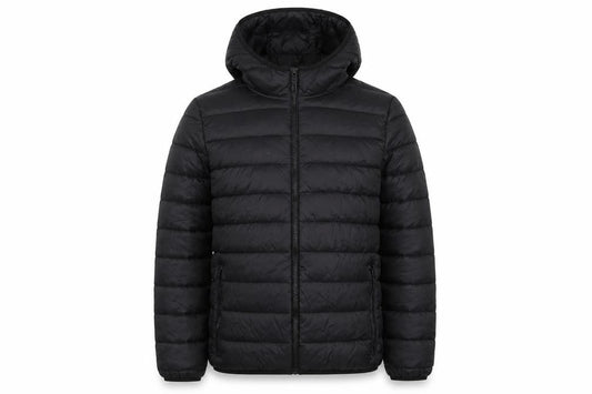 Next Boys Black 16 Years Hooded Puffer Jacket Quilted Full Zip