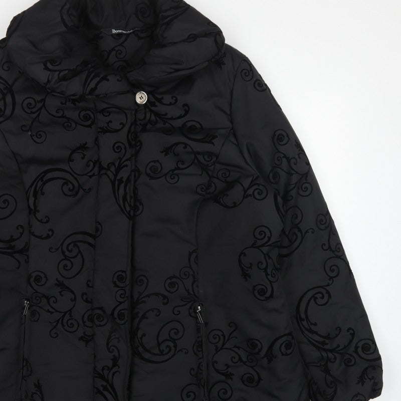 Bonmarché Women’s Black Size 20 Puffer Coat Quilted Mid-Length