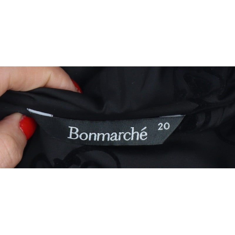 Bonmarché Women’s Black Size 20 Puffer Coat Quilted Mid-Length