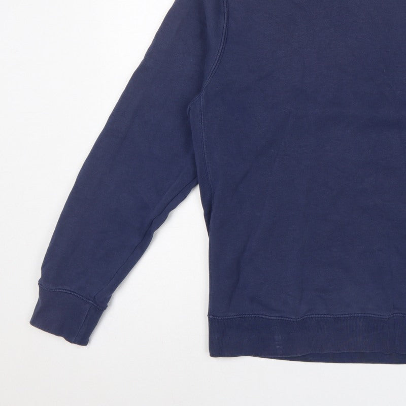 Nike Men’s Blue M Crew Neck Pullover Fleece Sweatshirt Logo