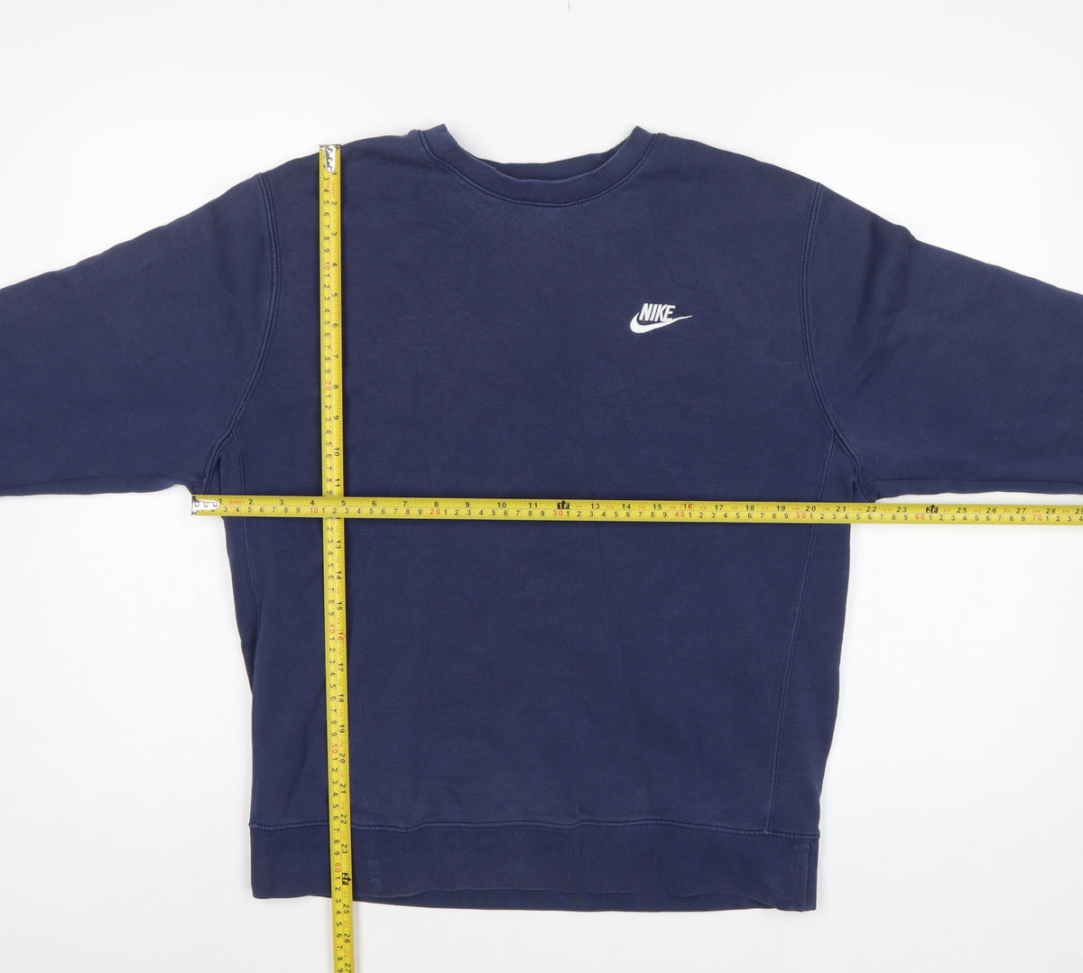 Nike Men’s Blue M Crew Neck Pullover Fleece Sweatshirt Logo