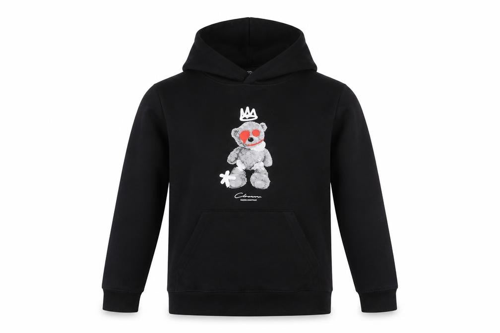 Closure LDN Boys Black 12-13 Years Bear Graphic Pullover Hoodie