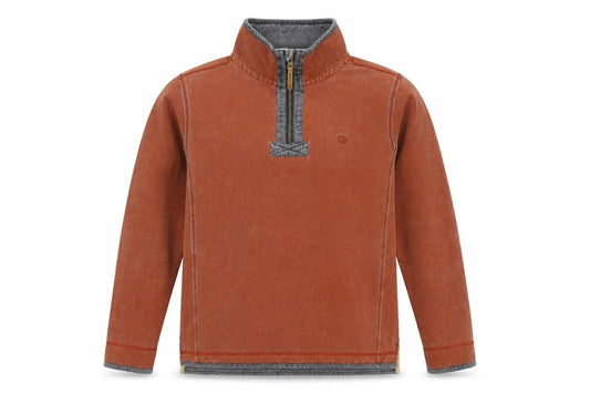 FatFace Men’s Brown M 1/2 Zip High Neck Cotton Pullover Sweatshirt