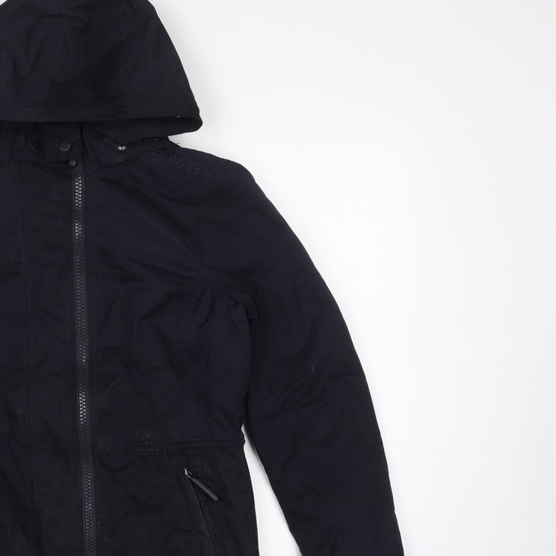 Superdry Women’s Black UK 10 Microfibre Wind Parka Hooded Jacket